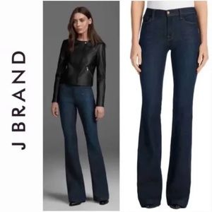 J Brand Maria Flare Denim Jeans Womens Size 26 Dark Blue Wide Leg Stretch